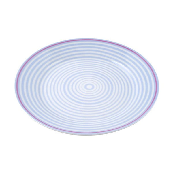 Porcelánový talíř Lines, modrý 4 ks
