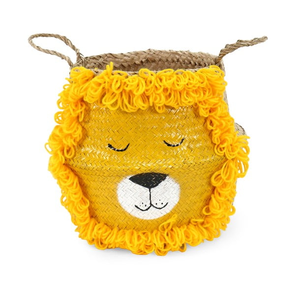 Kollane vesihüatsindist laste mänguasjakorv ø 30x28 cm Lion - Compactor