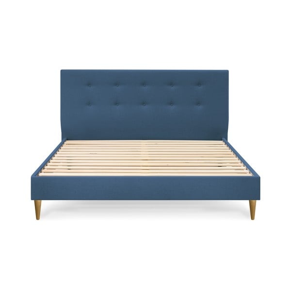 Sinine kaheinimese pehmendusega voodi koos võrega 180x200 cm Rory - Bobochic Paris-image-2