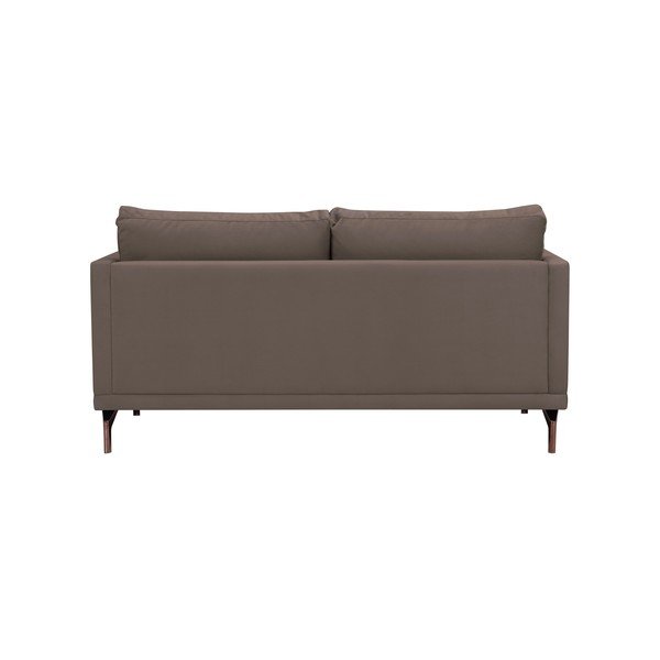 Hnědá dvoumístná pohovka s podnožím ve zlaté barvě Windsor & Co Sofas Jupiter-image-3