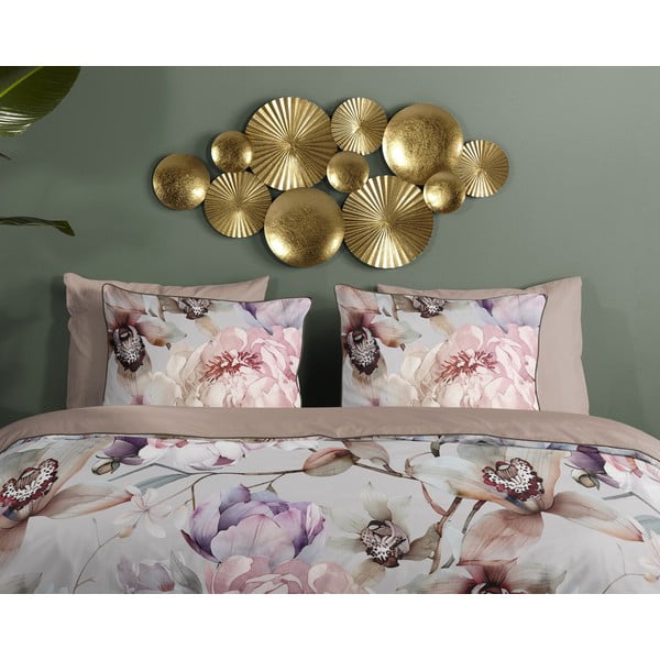 Hall-pruun pikendatud satiin-puuvillast voodipesu üheinimesevoodile 140x220 cm Colinda - Descanso-image-2