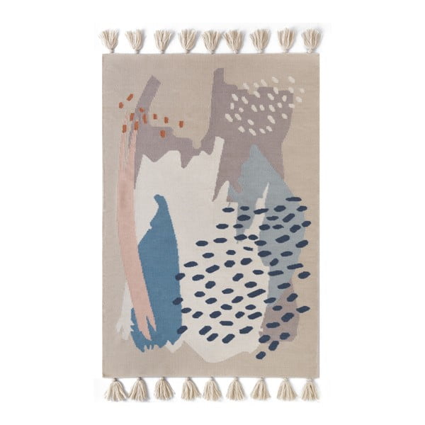 Ručně tkaný hnědý vlněný koberec Art For Kids Chroma, 160 x 230 cm
