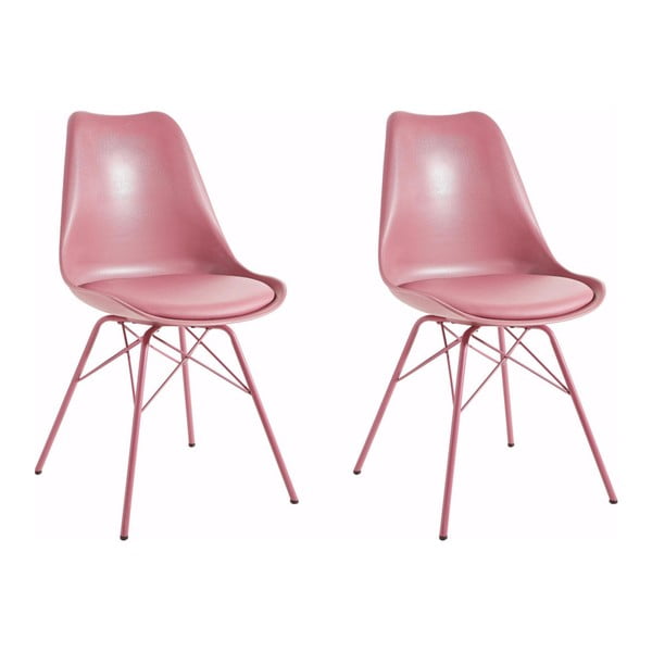 Sada 2 růžových jídelních židlí Støraa Lucinda