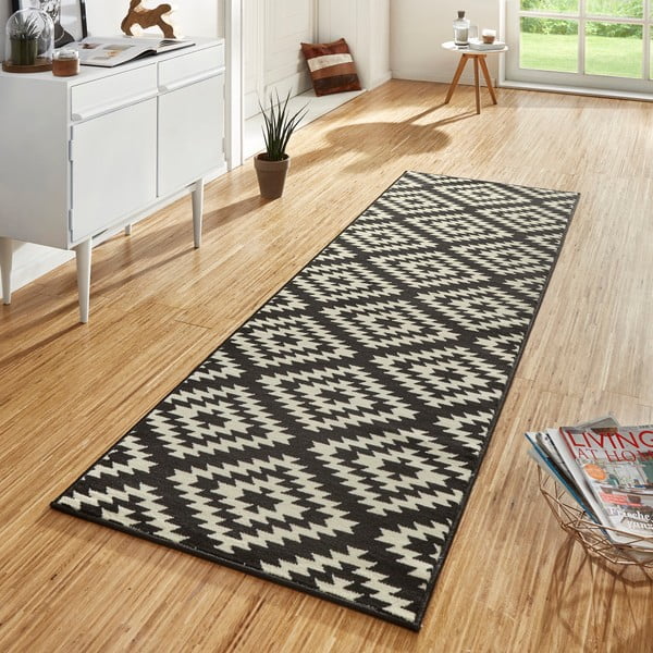 Must-valge jooksja , 80 x 200 cm Basic Nordic - Hanse Home-image-1