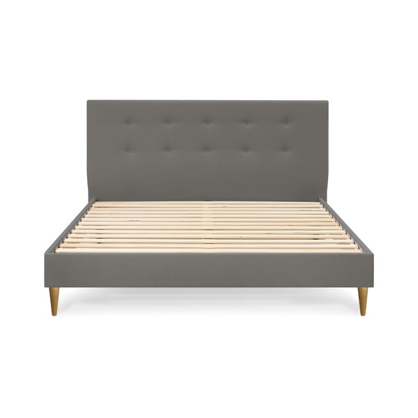 Antratsiitist polsterdatud kaheinimesevoodi koos restiga 180x200 cm Rory - Bobochic Paris-image-2