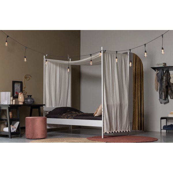 Roosa sametist puff , ⌀ 46 cm Sara - WOOOD-image-1