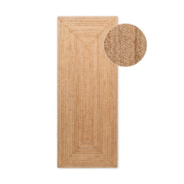 Käsitsi kootud kahepoolne džuudist vaip 80x200 cm Sharmila Natural Brown - Hanse Home