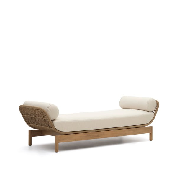 Kreem-puiduvärvi akaatsia täispuidust aiadiivan Catalina - Kave Home-image-2