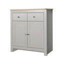 Madal tammedekooriga kummut naturaalne hall 79x81 cm Smaragd – Støraa