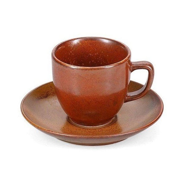 Pruun portselanist alustass ø 14 cm Ovio - BonBistro-image-1
