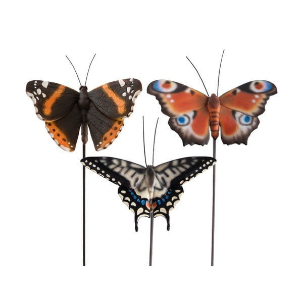 Polüresiinist aiatikud 3tk komplektis Butterfly - Esschert Design