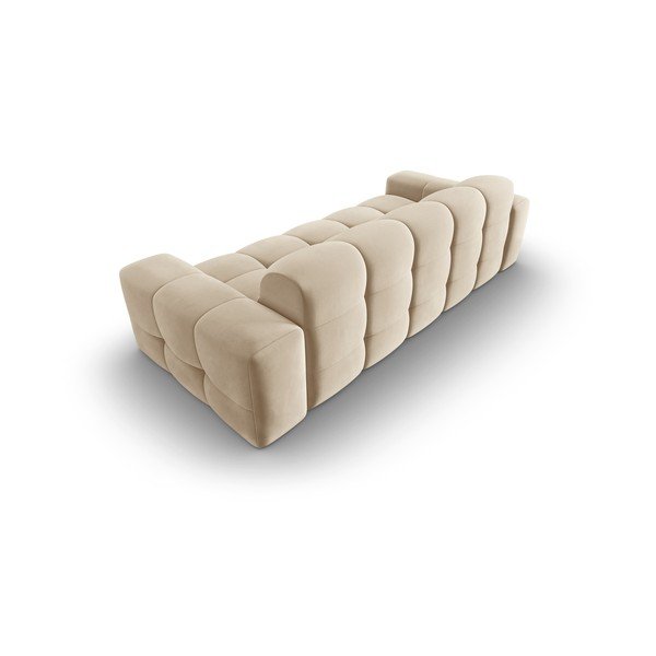Beež sametne diivan 222 cm Kendal - Micadoni Home-image-4