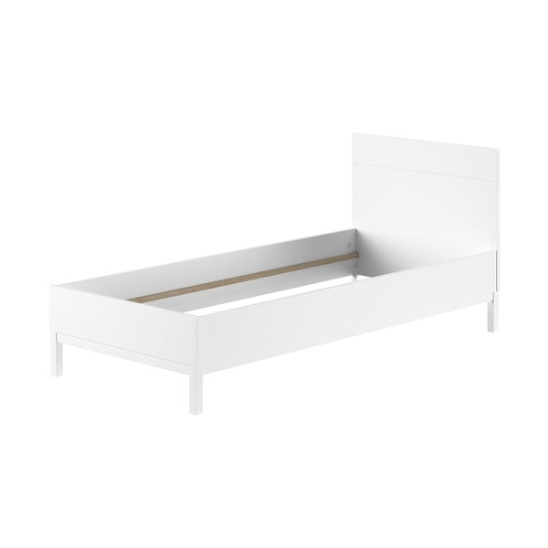 Valge männi täispuidust lastevoodi ilma voodipõhjata 90x200 cm Eva – Vipack