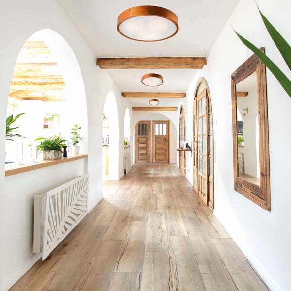 Konjakipruun laevalgusti klaasist varjuga ø 47 cm Eveline - LAMKUR-image-1