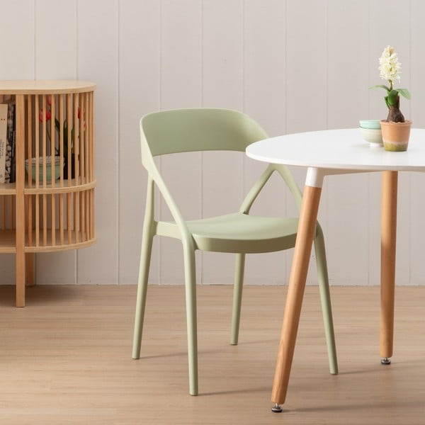 Helerohelised plastikust söögitoolid 2tk komplektis - Ixia-image-1