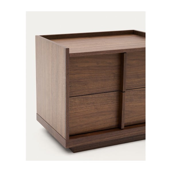 Tumepruun pähklipuidu spoonist öökapp Onix - Kave Home-image-4