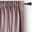 Helepruun sametist dimout-kardin 140 × 245 cm Pleat – Restilo