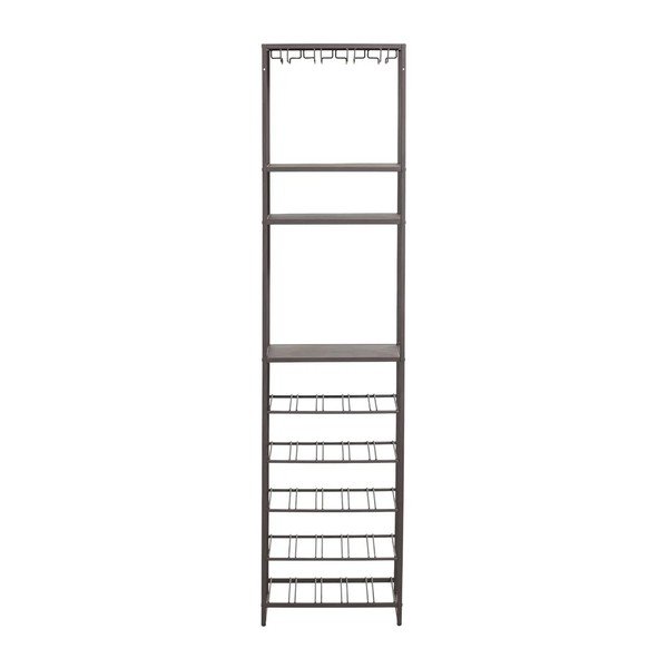 Tumepruun veinikapp, pudelite arv 25, 45x185x40 cm Reese - WOOOD-image-3