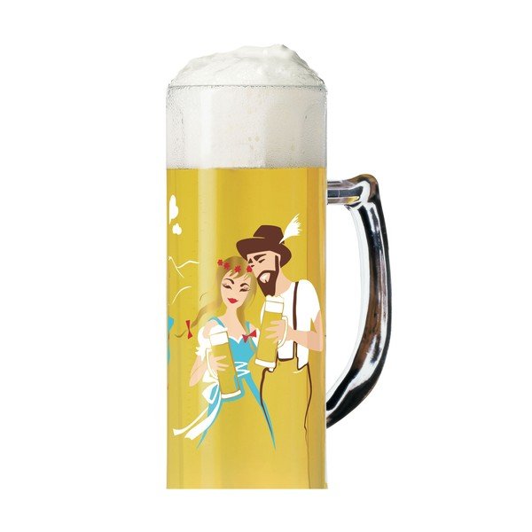 Set pivní sklenice z křišťálového skla a 5 podtácků Ritzenhoff Amdrea Arnolt, 596 ml-image-2