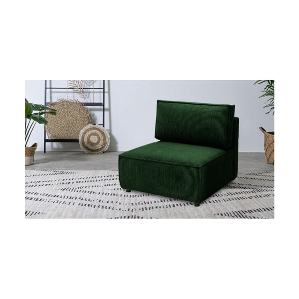 Roheline velvetist diivanimoodul, keskosa  Nihad modular - Bobochic Paris-image-1