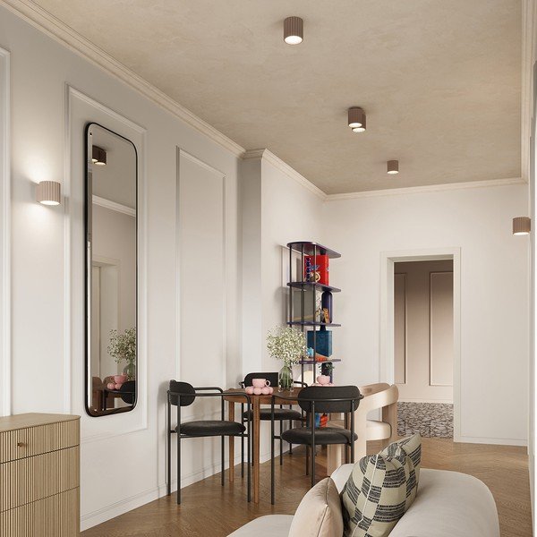 Hallikaspruun seinavalgusti ø 10 cm Zora - Sollux-image-4