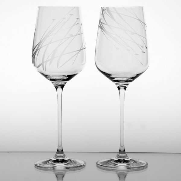 Ateliér Žampach, set 2 ks skleniček na bílé víno Sítina