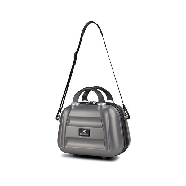 Šedý dámský příruční cestovní kufřík My Valice SMART BAG LASSO Make Up & Hand Suitcase-image-1