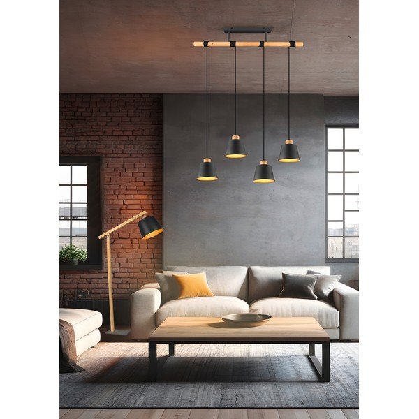 Must rippvalgusti metallist varjuga ø 18 cm Harris - Trio-image-3