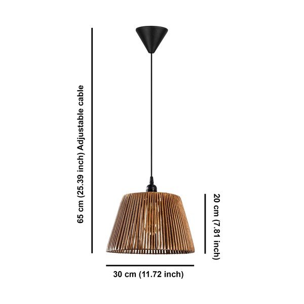 Must-beež rippvalgusti ø 30 cm Cone - Opviq lights-image-4