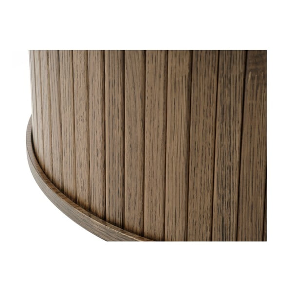 Pruun ümmargune kohvilaud tammepuust ø 90 cm Nola - Unique Furniture-image-1