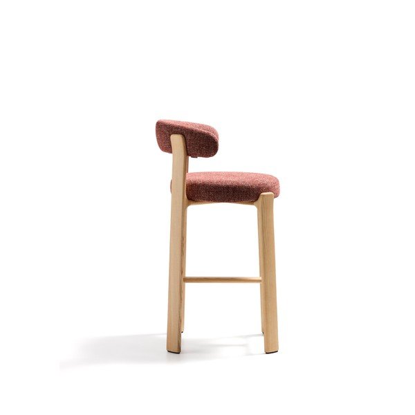 Terrakottapunane saarepuust baaritool (istme kõrgus 75 cm) Granite - Kave Home-image-3