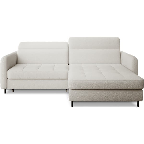 Kreem bouclé-kangast lahtikäiv/sahtliga nurgadiivan (parem nurk/lamamisosaga) Gomsi – ELTAP