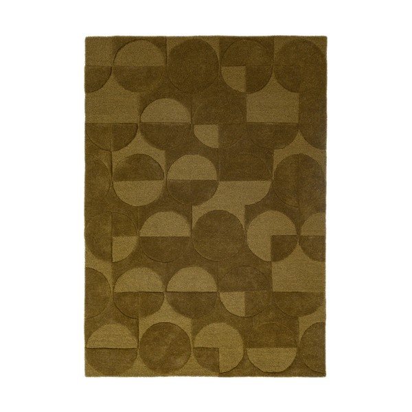 Tumeroheline käsitsi kootud villane vaip 160x230 cm Gigi - Flair Rugs