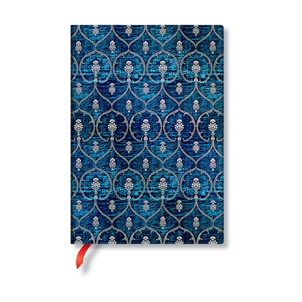 Sinine vooderdatud kõvakaaneline märkmik , 144 lehekülge Blue Velvet - Paperblanks