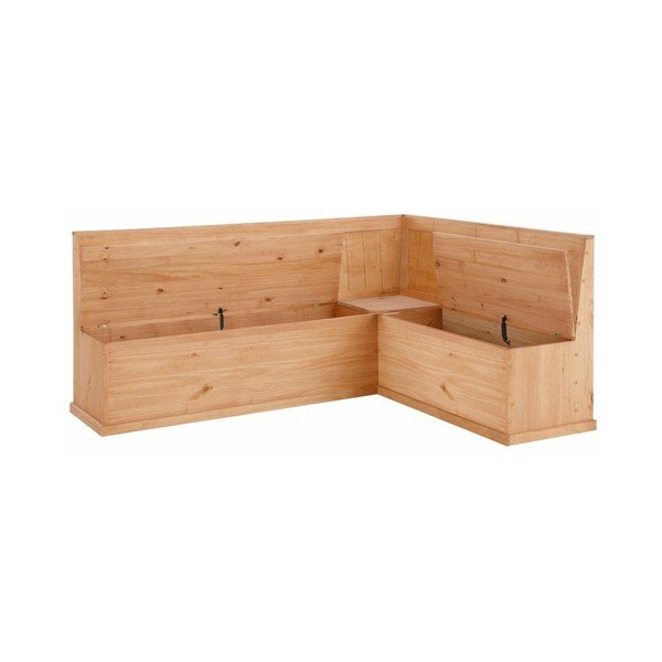 Rohová lavice z borovicového dřeva s úložným prostorem Støraa Silas-image-2