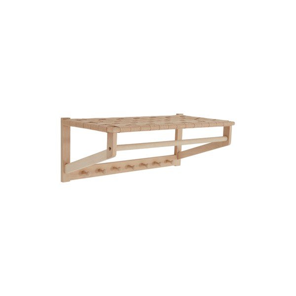 Naturaalsest tammepuidust seinakapp riiuliga 80 cm Oslo - Jotex
