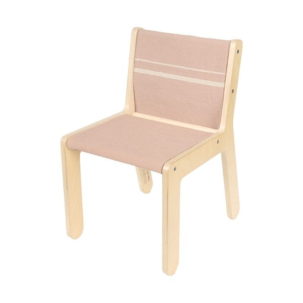 Heleroosa-puiduvärvi lastetool Vintage Nude - Lorena Canals