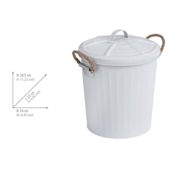 Valge roostevabast terasest prügikast Gara - Wenko-image-1