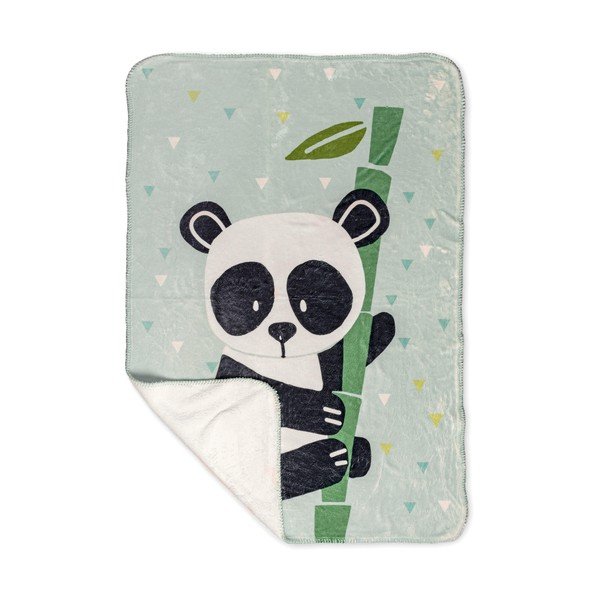 Heleroheline mikrofiiberist beebitekk 140x110 cm Panda - Moshi Moshi-image-3