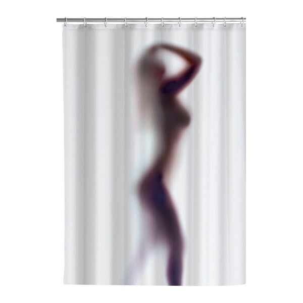 Valge hallitusvastase viimistlusega dušikardin Silouette , 180 x 200 cm - Wenko