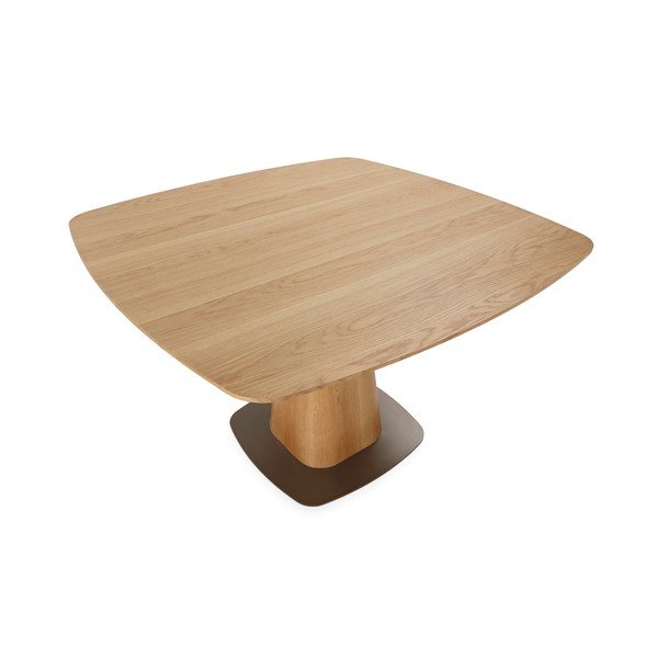 Söögilaud tammepuust dekooriga 120x120 cm Etel - MOME-image-4