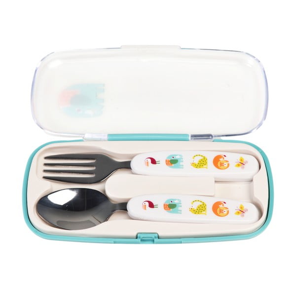 Kreemid roostevabast terasest laste söögiriistad 2 tk Wild Wonders - Rex London