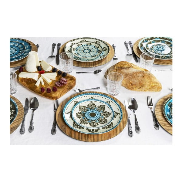 18dílná sada talířů z porcelánu a kameniny VDE Tivoli 1996 Cala Jondal Mar-image-1