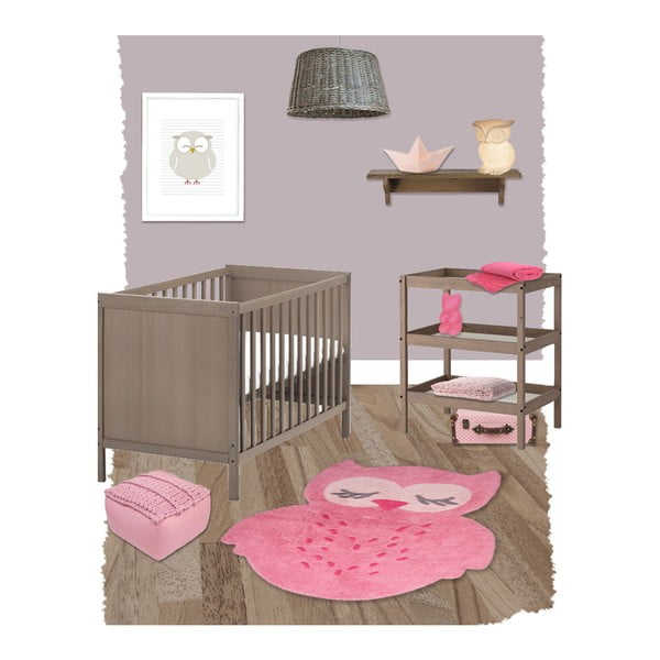 Dětský růžový ručně vyrobený pufík Nattiot Neo-image-2