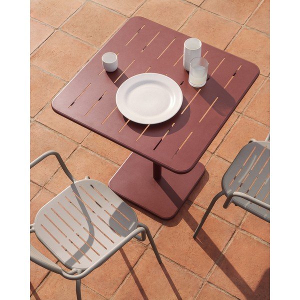 Terasest aiasöögilaud 70x70 cm Brai - Kave Home-image-1