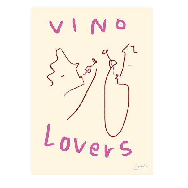 Plakat 50x70 cm Vino Lovers – Ruby Hughes - The Plakat Club