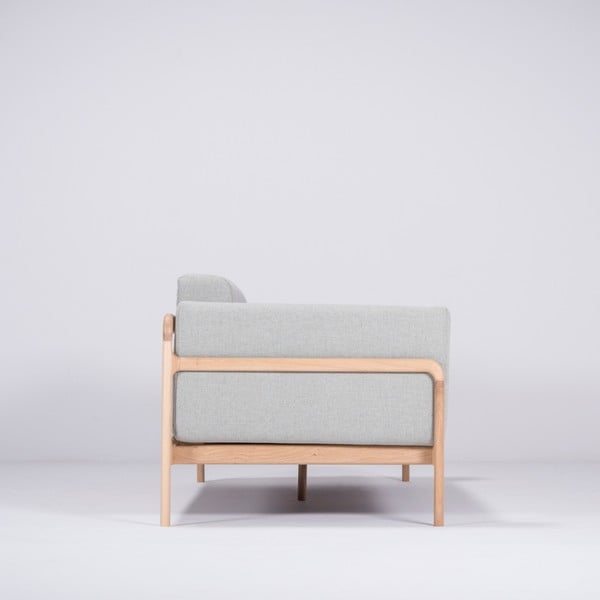 Sinakashalli värvi diivan täispuidust tammepuust , 210 cm Fawn - Gazzda-image-2