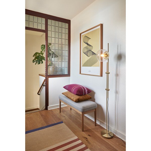 Messingivärvi põrandalamp klaasist varjuga (kõrgus 147 cm) Bubble - Hübsch-image-3