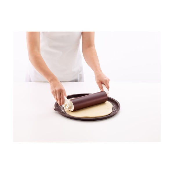 Pruun ümmargune silikoonist pitsamatt Pizza, ⌀ 36 cm - Lékué-image-2