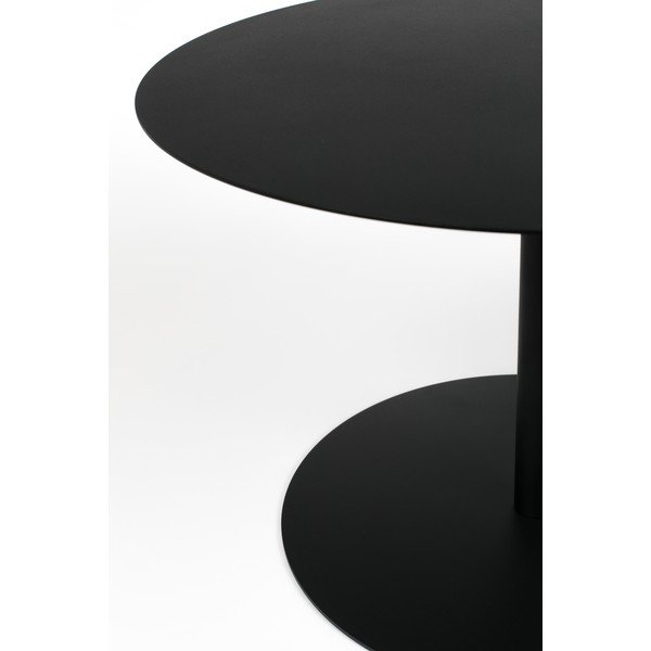 Must metallist ümmargune diivanilaud ø 60 cm Snow - Zuiver-image-3